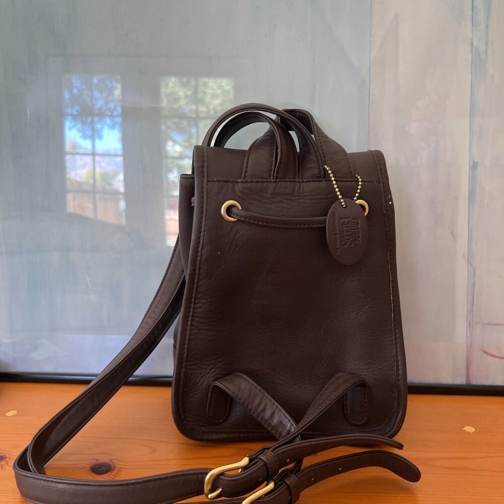 Vintage 90's Greenfield Leather Backpack - Picture 2 of 5